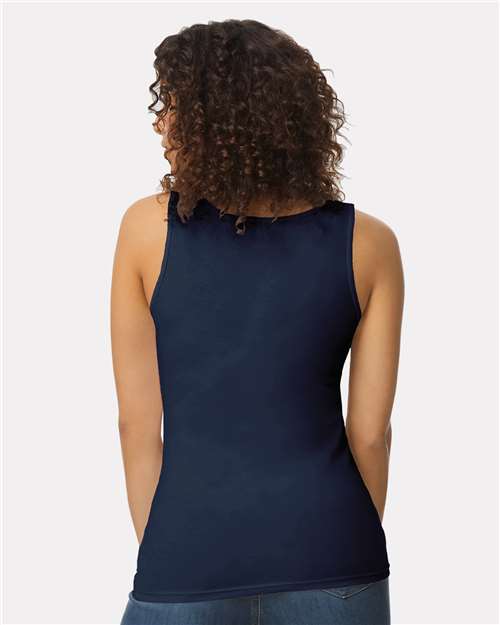 Gildan 64200L Navy — on model back