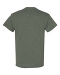 Gildan 5000 Heather Military Green — back