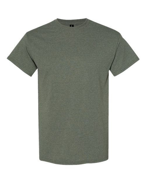 Gildan 5000 Heather Military Green — front