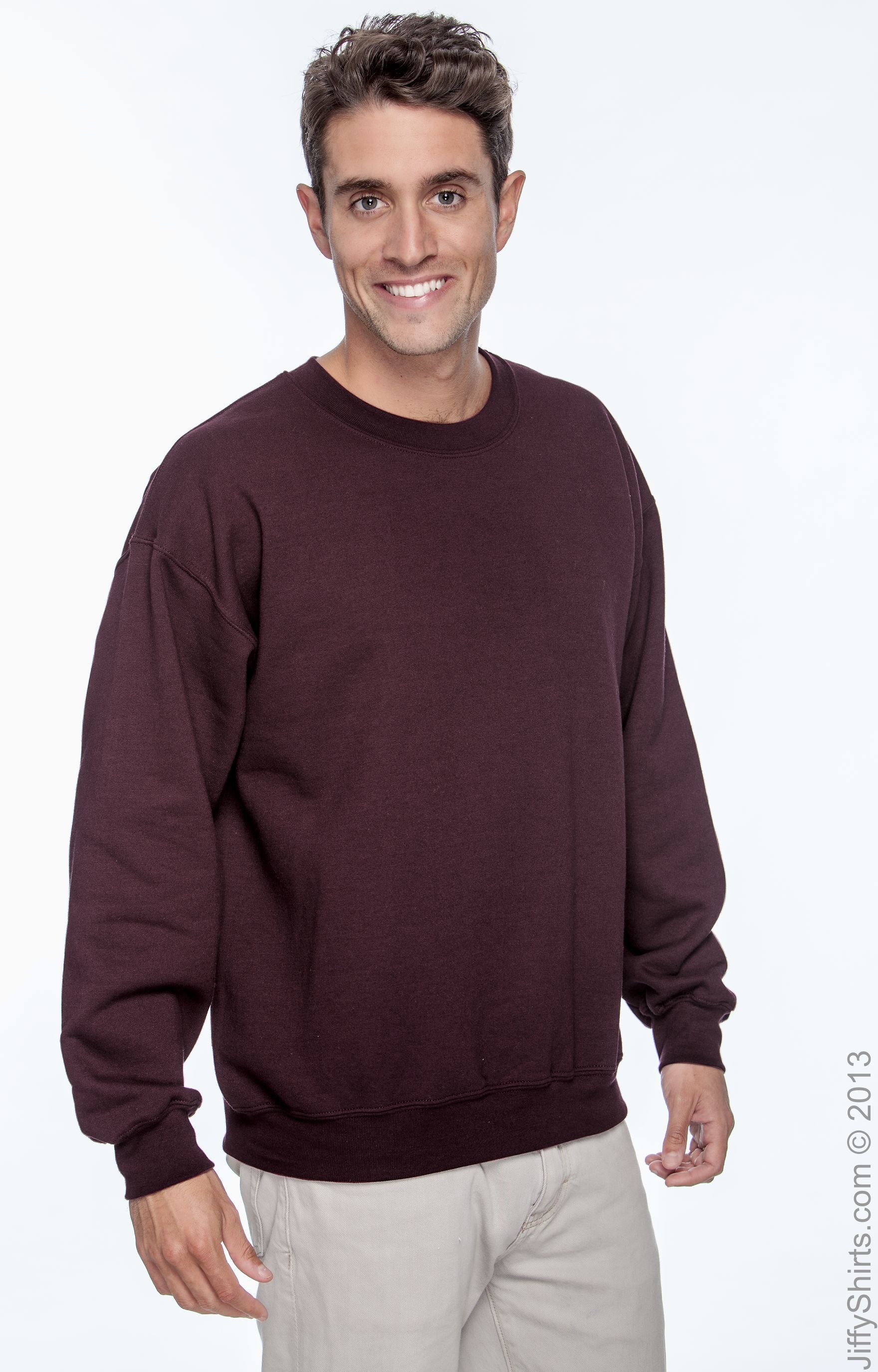 Unisex DryBlend® 50/50 Fleece Crew - Maroon