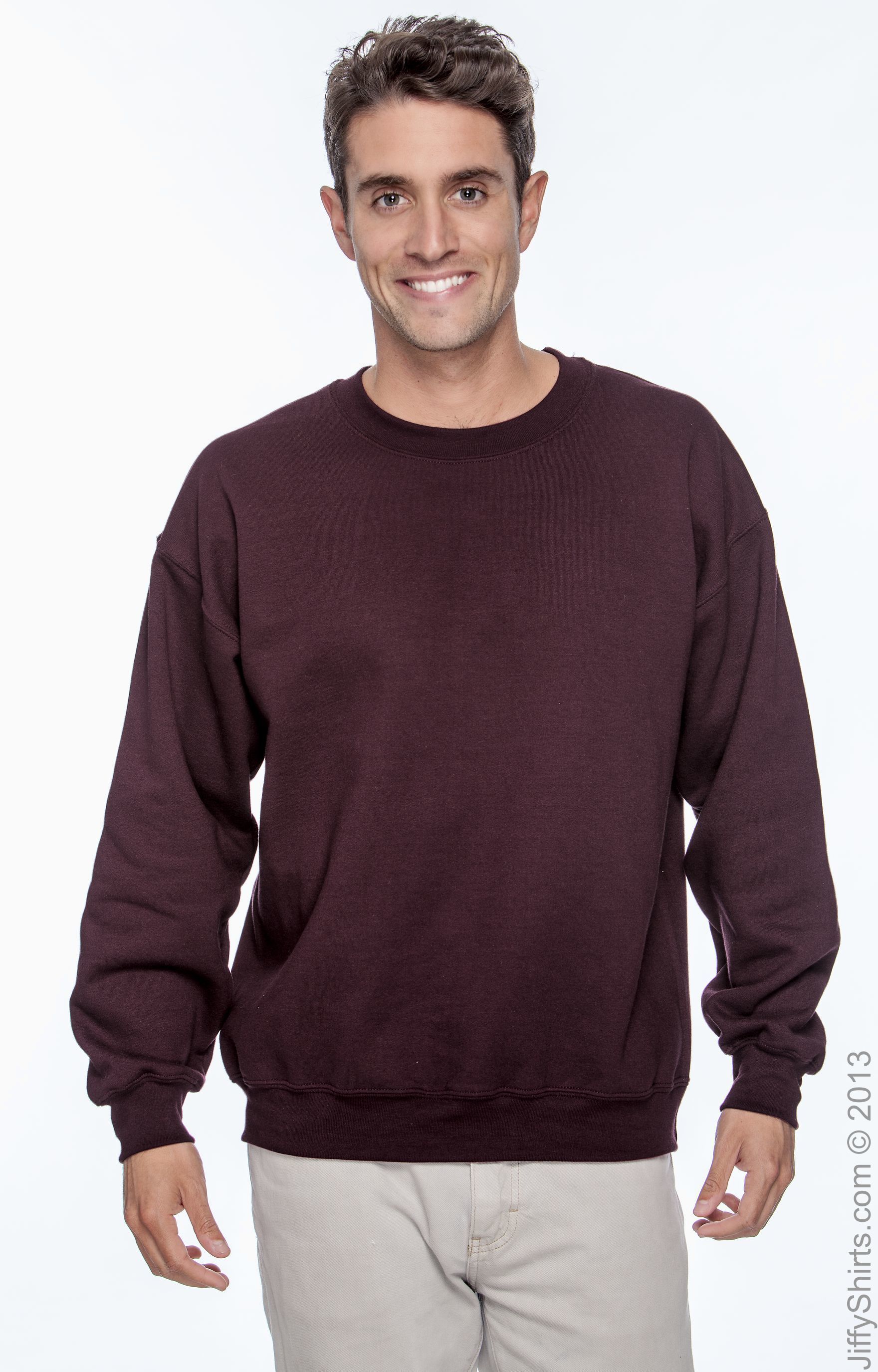 Unisex DryBlend® 50/50 Fleece Crew - Maroon
