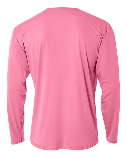 Youth Long Sleeve Cooling Performance Crew Shirt - Pink