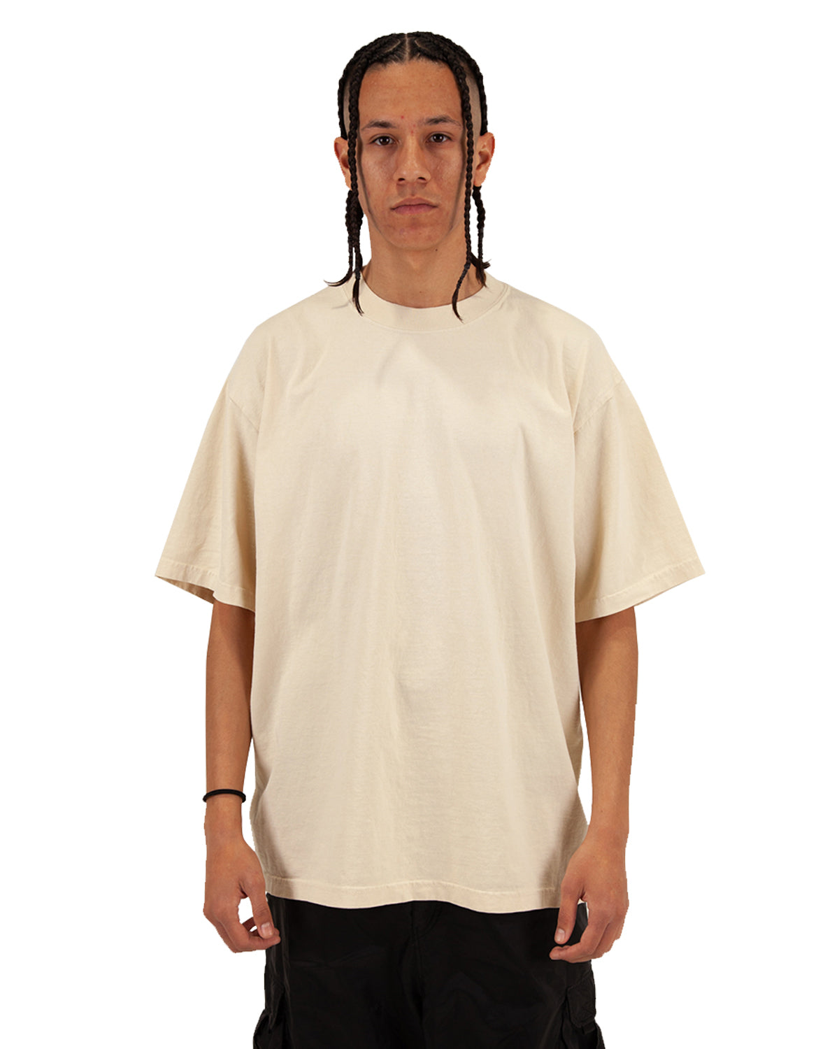 Garment-Dyed Crewneck T-Shirt - Cream