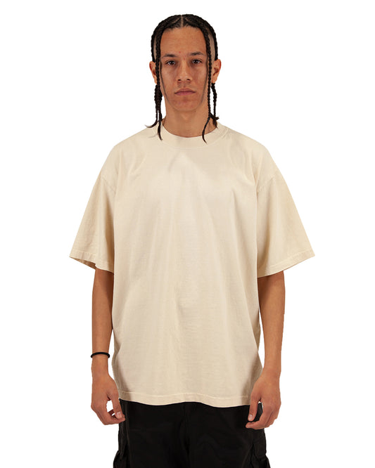 Garment-Dyed Crewneck T-Shirt - Cream
