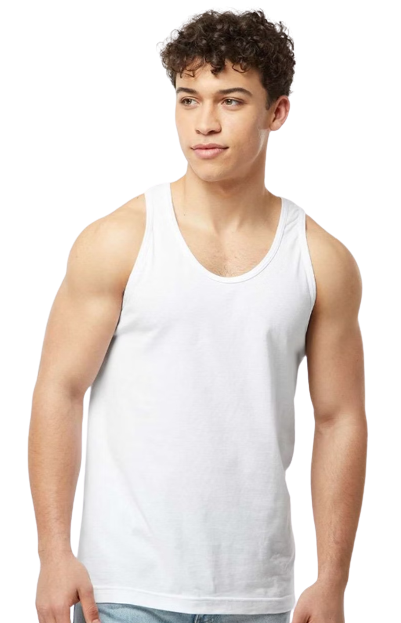 Unisex Fine Jersey Tank - White