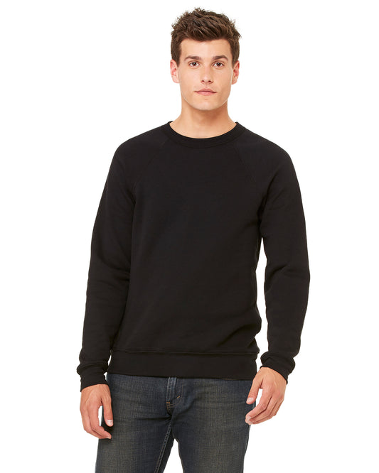 Unisex Sponge Fleece Raglan Sweatshirt - Black
