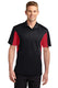 Sport-Tek ST655 - Men's Side Blocked Micropique Sport-Wick Polo - Black / Red