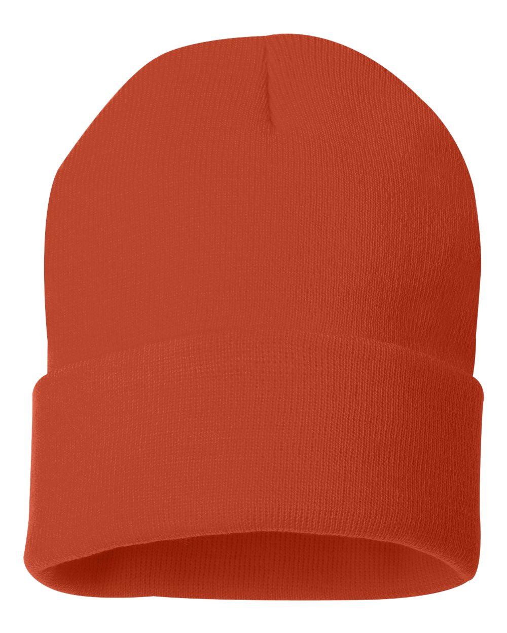 12" Solid Knit Beanie - Orange