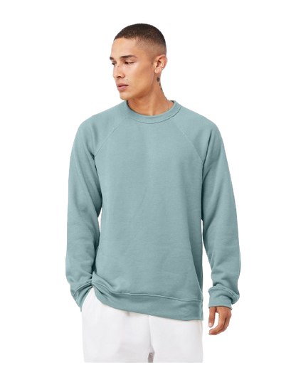 Unisex Sponge Fleece Raglan Sweatshirt - Heather Blue Lagoon