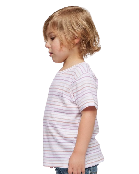 Toddler Fine Jersey T-Shirt - Lilac Stripe