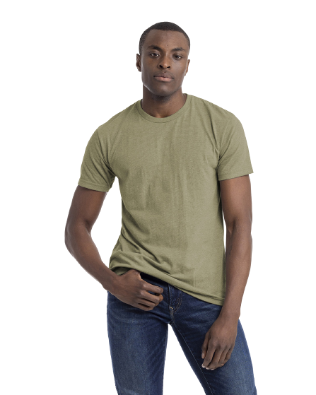 Unisex CVC Crewneck T-Shirt - Light Olive