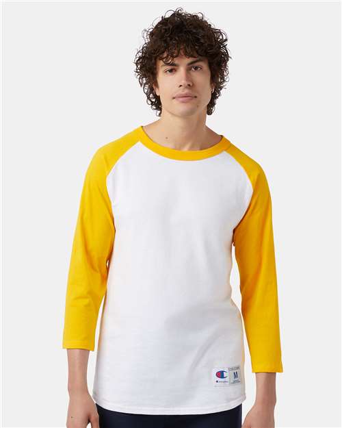 Champion T137 White/ Gold — on model front