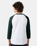 Champion T137 White/ Dark Green — on model back