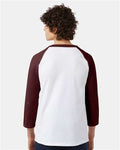 Champion T137 White/ Maroon — on model back