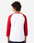 Champion T137 White/ Scarlet — on model back