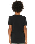 BELLA + CANVAS 3001Y Black — on model back