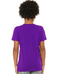 BELLA + CANVAS 3001Y Team Purple — on model back