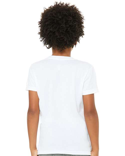 BELLA + CANVAS 3001Y White — on model back