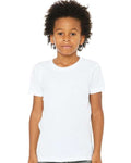 BELLA + CANVAS 3001Y White — on model front