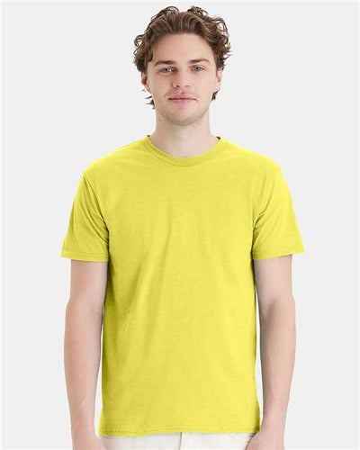 Hanes 4980 Yellow — on model front