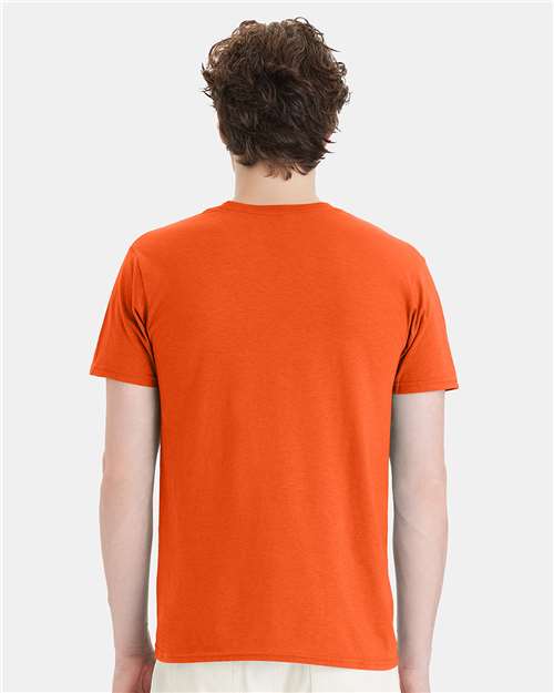 Hanes 4980 Orange — on model back