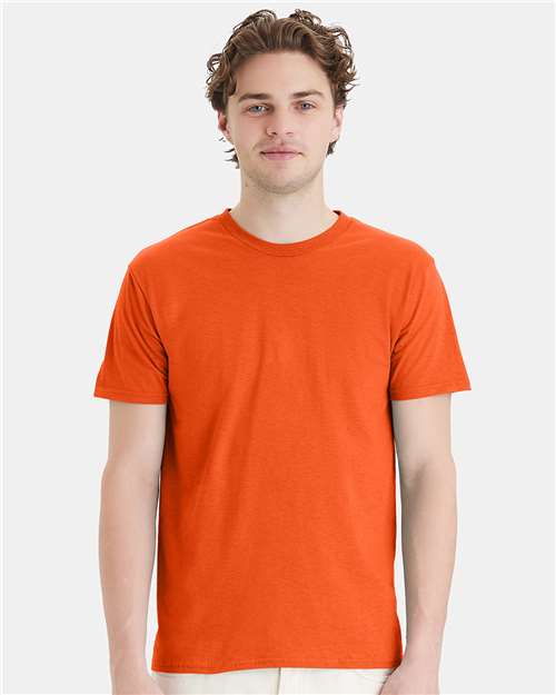 Hanes 4980 Orange — on model front