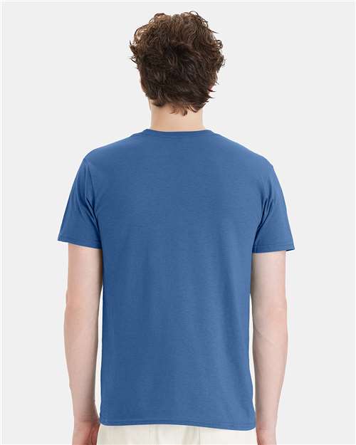 Hanes 4980 Denim Blue — on model back