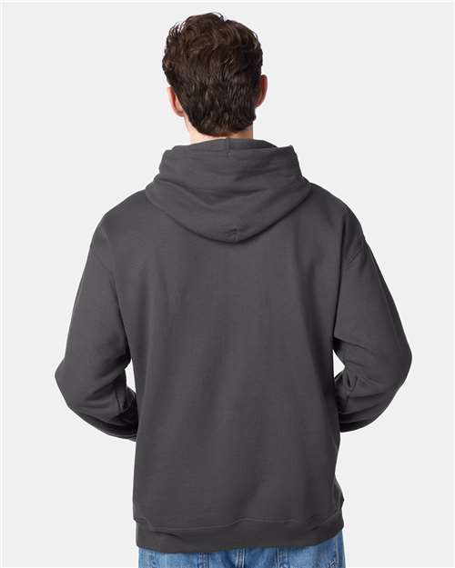 Hanes P170 Smoke Grey — on model back