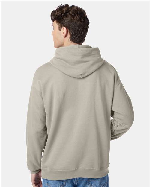 Hanes P170 Sand — on model back