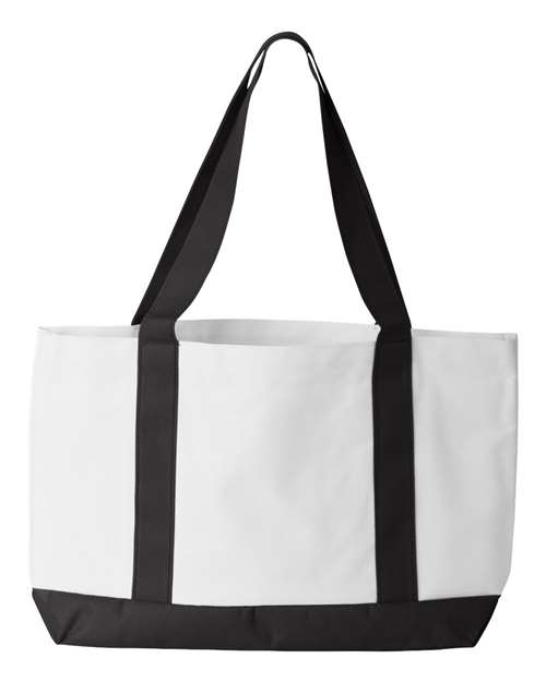 Liberty Bags 7002 White/ Black — back
