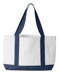 Liberty Bags 7002 White/ Navy — back