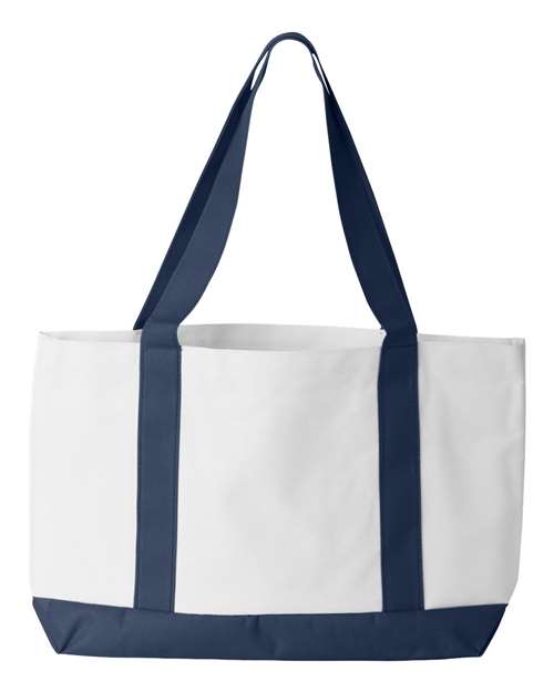 Liberty Bags 7002 White/ Navy — back
