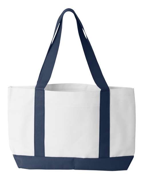 Liberty Bags 7002 White/ Navy — front
