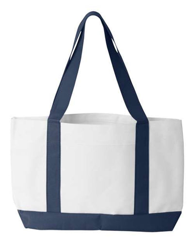 Liberty Bags 7002 White/ Navy — front