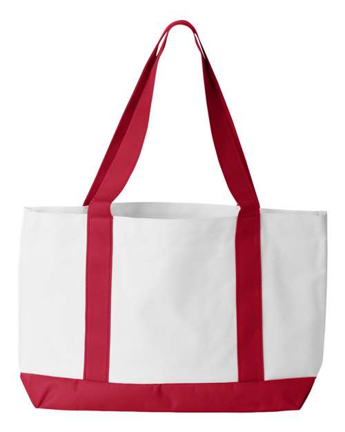 Liberty Bags 7002 White/ Red — back
