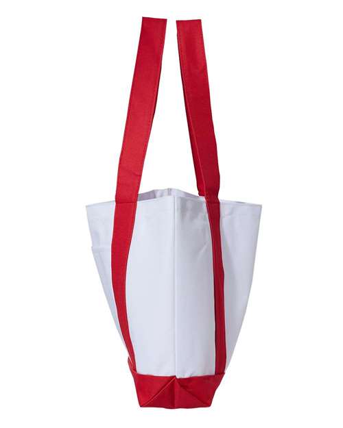 Liberty Bags 7002 White/ Red — direct side