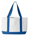 Liberty Bags 7002 White/ Royal — back
