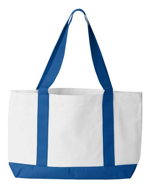 Liberty Bags 7002 White/ Royal — back