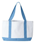 Liberty Bags 7002 White/ Light Blue — back