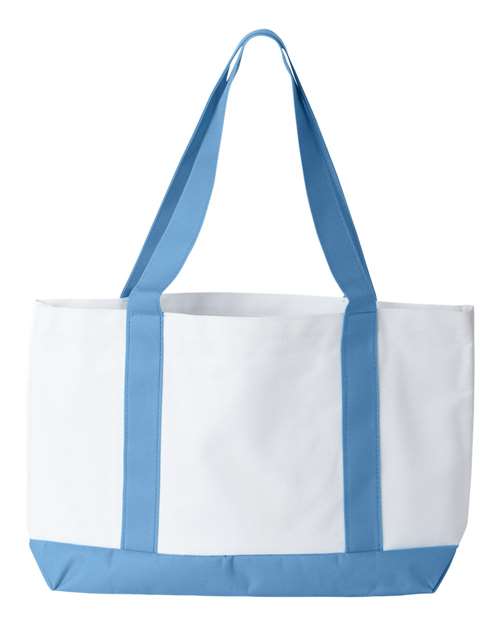 Liberty Bags 7002 White/ Light Blue — back