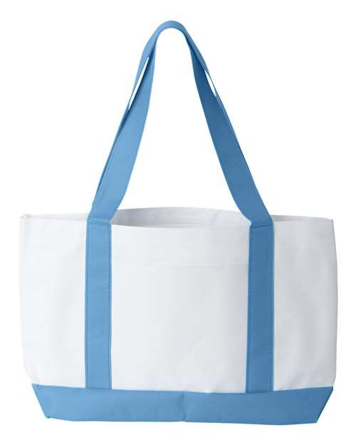 Liberty Bags 7002 White/ Light Blue — front