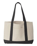 Liberty Bags 8869 Natural/ Black — front