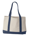 Liberty Bags 8869 Natural/ Navy — back