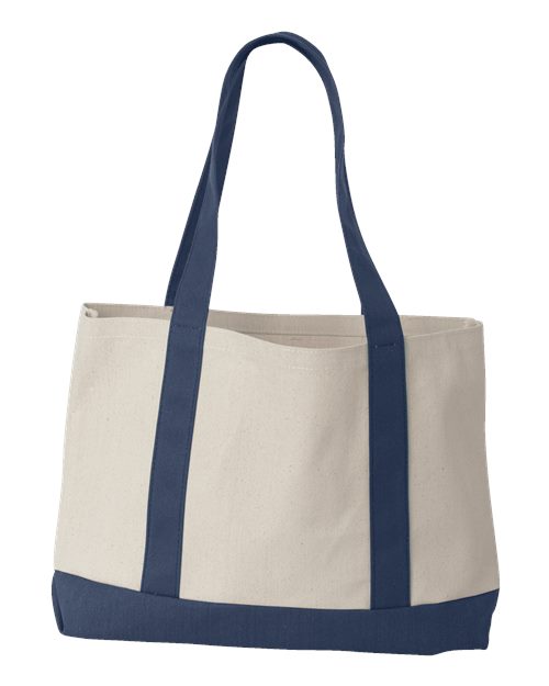 Liberty Bags 8869 Natural/ Navy — back