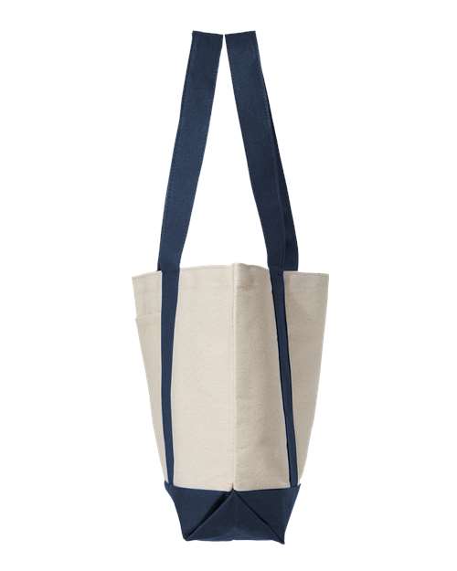 Liberty Bags 8869 Natural/ Navy — direct side