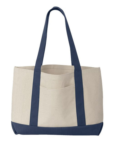 Liberty Bags 8869 Natural/ Navy — front