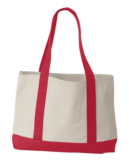 Liberty Bags 8869 Natural/ Red — back