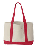 Liberty Bags 8869 Natural/ Red — front