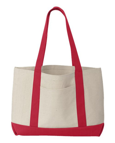 Liberty Bags 8869 Natural/ Red — front