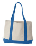 Liberty Bags 8869 Natural/ Royal — back